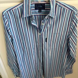 Women’s Facconable Blue Striped Shirt